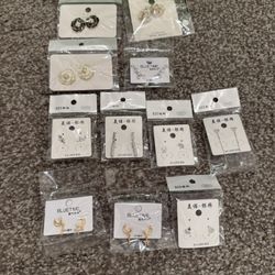 Lot 11 Silver 925 Post Earrings