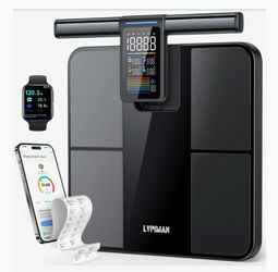 New Lvpiman Smart Scale for Body Weight and Fat,BMI,Muscle Mass 57 Body Composition Measurement, Digital Bathroom Scale 5.25-inch