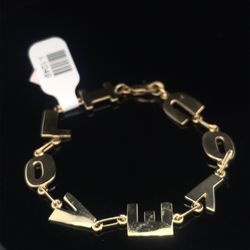 14KT Yellow Gold 7” I Love You Bracelet 6.60g I-1049