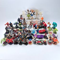 Lot of 62 Infinity Disney Pixar Marvel Figures | 21 Power Discs | 2 Base Plates