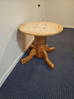 Round Solid Oak Table Base