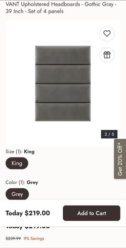 upholstered grey headboard