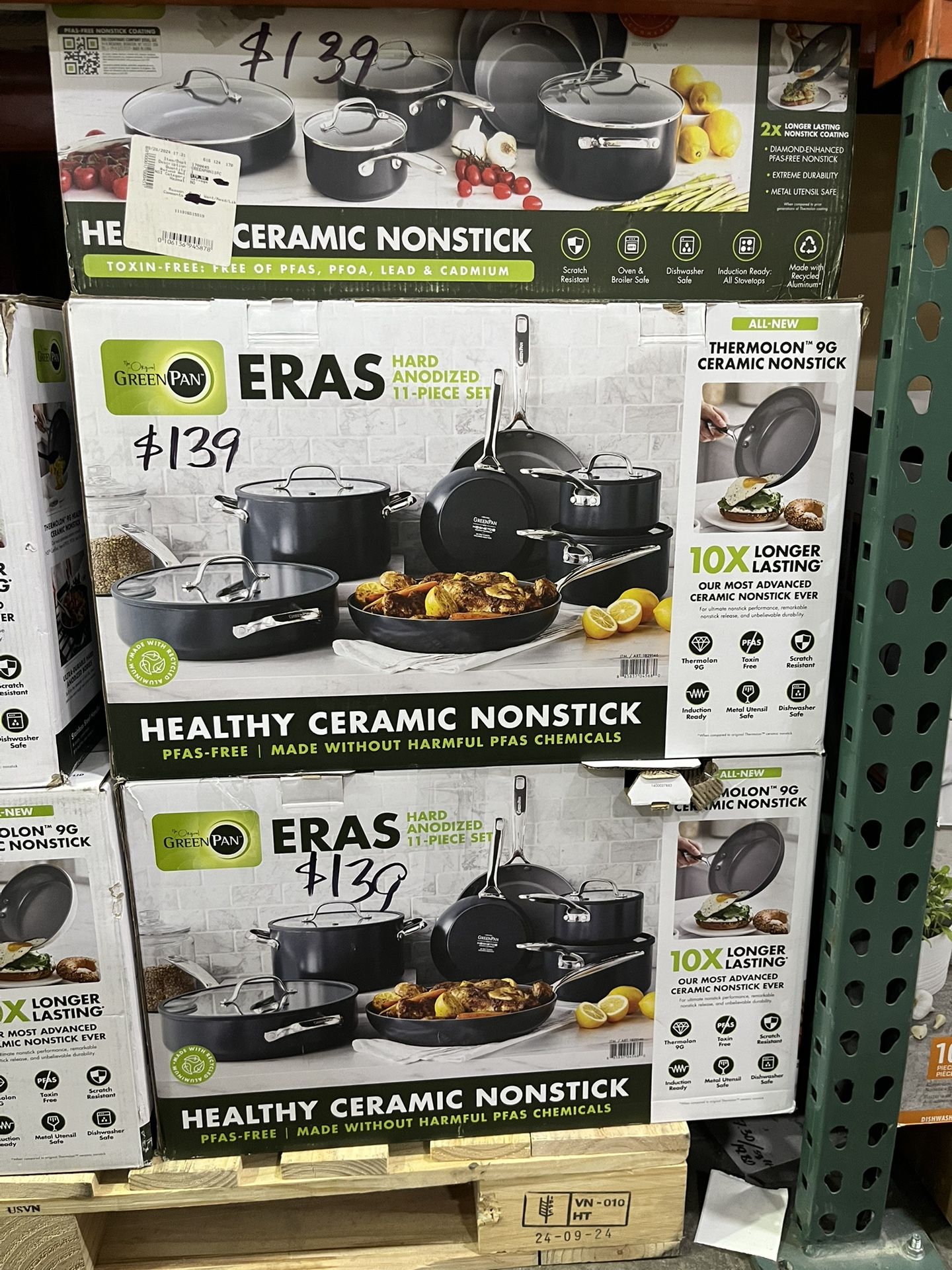GreenPan Eras Ceramic Non-Stick 11-piece Cookware Set