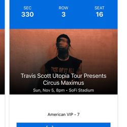 Two Travis Scott Tickets For Sale !