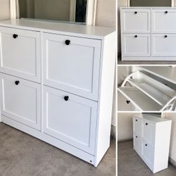 White Shoe Cabinet – 4 Drawers – Good Condition