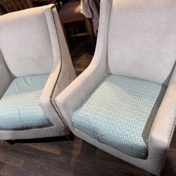 Matching Cream Accent Chairs 
