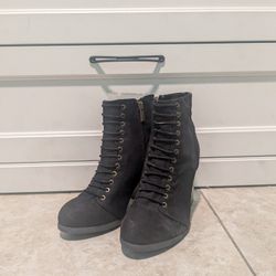 Black Boot Heels - 8.5