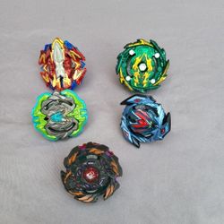 Takara Tomy Beyblade Lot Of 5 No Launcher Preowned (2)