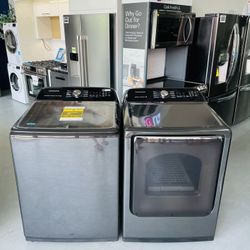 Samsung Top loading washer And Dryer Set V6