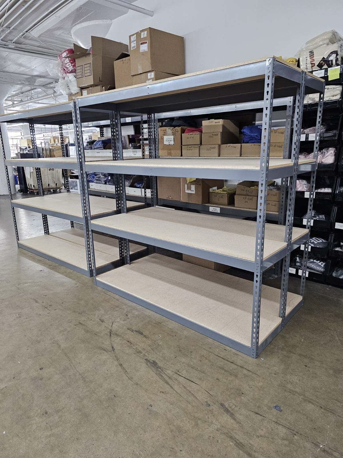 72 in W x 18 in D 4 Tier Level Storage Rack Boltless Stock Supply Shelving Stronger Than Homedepot Lowes And Costco Delivery Available