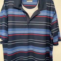 Men’s Ben Hogan Golf Polo Shirt Size 2X, Breathable Fabric, In Multicolored Stripes