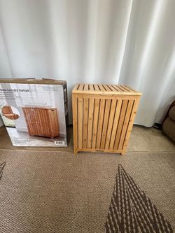New Bamboo Laundry Hamper, box, basket.