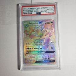 Guardians Rising 149 Full Art Primarina GX Secret PSA 9