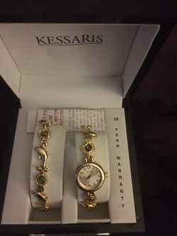 Watch and bracelet set with paperwork nice $40 firm