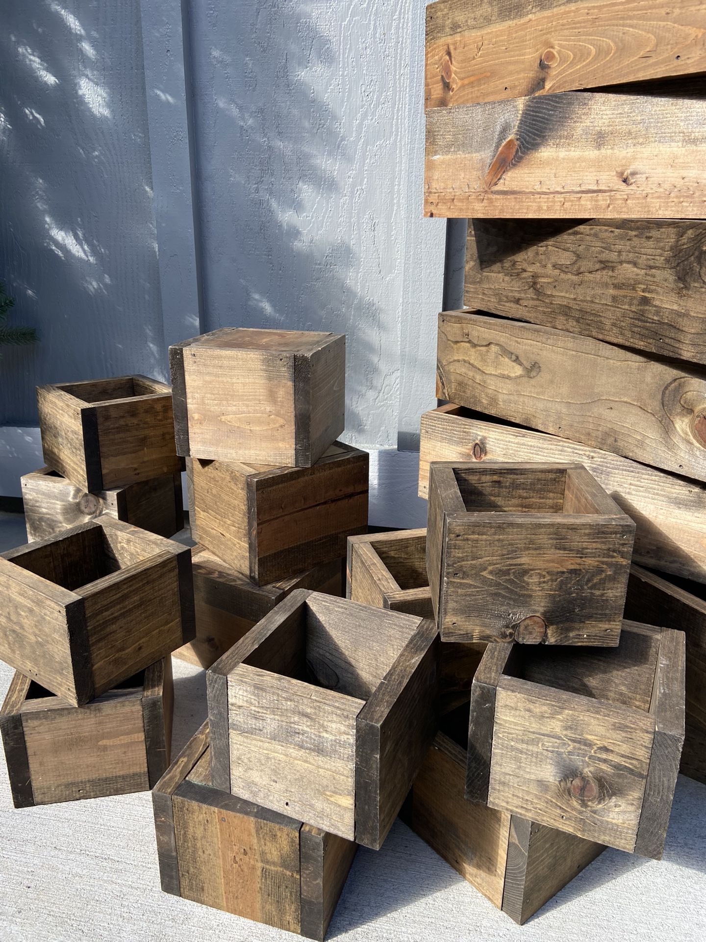 Custom Built Wood Boxes for wedding or event 