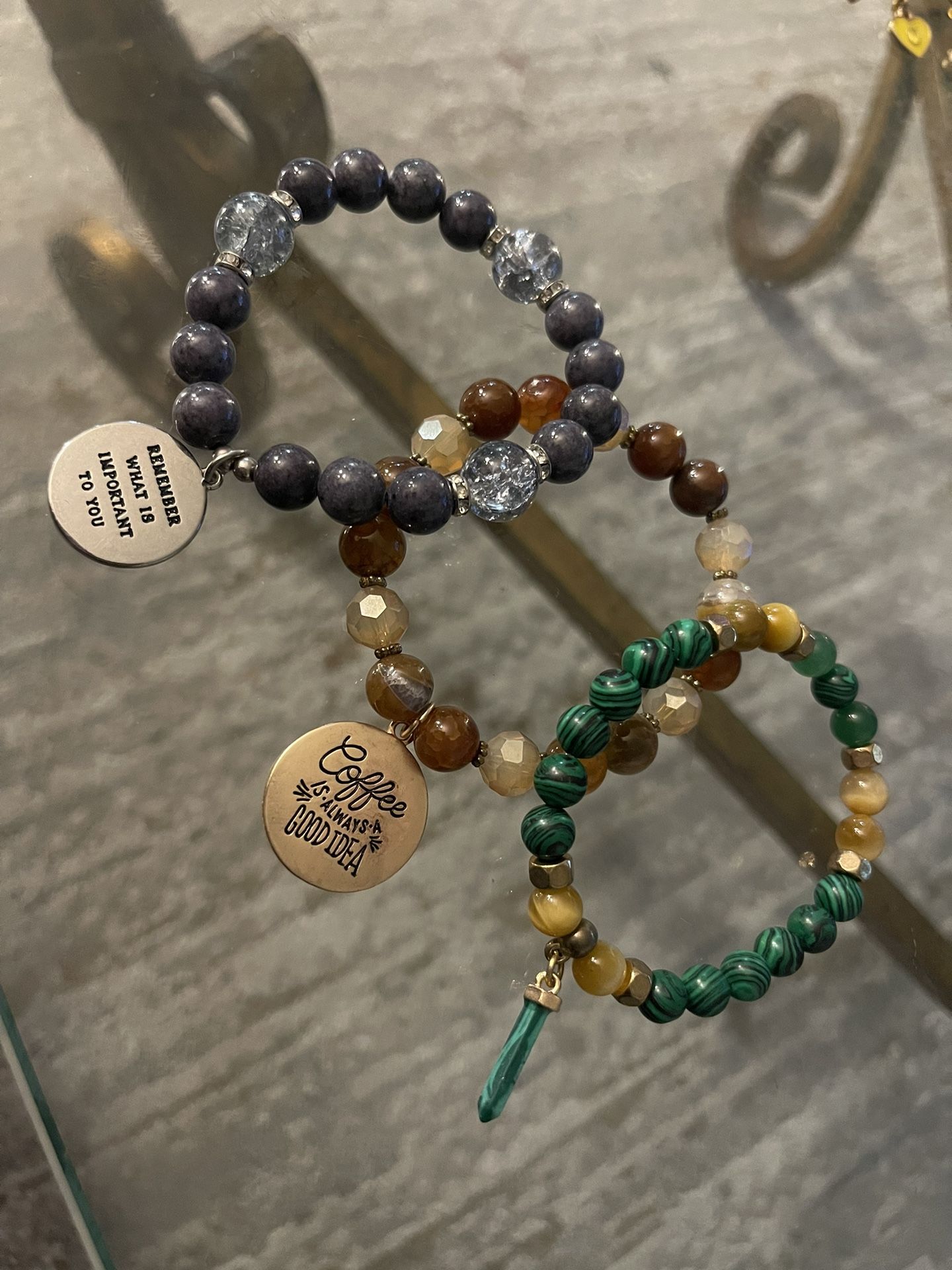 3 Gemstone Bracelets