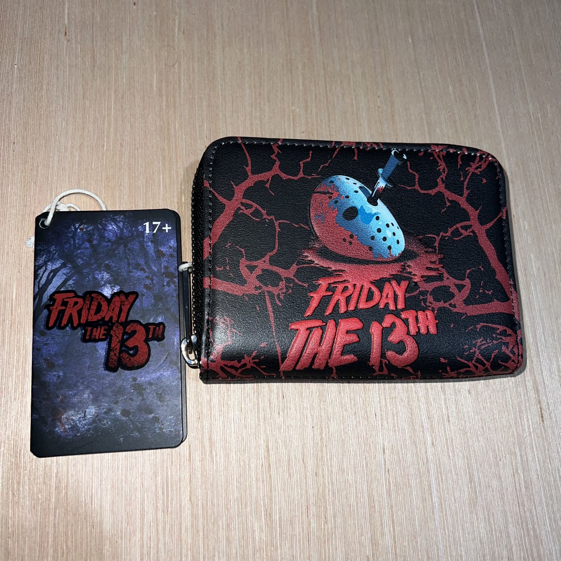 Loungefly Friday the 13th Jason Voorhees Mask Halloween Zip Around Wallet NWT!!