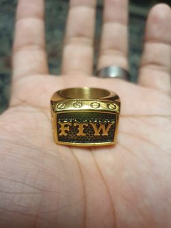 FTW RING SIZE 9 ONLY STAINLESS STEEL GOLD