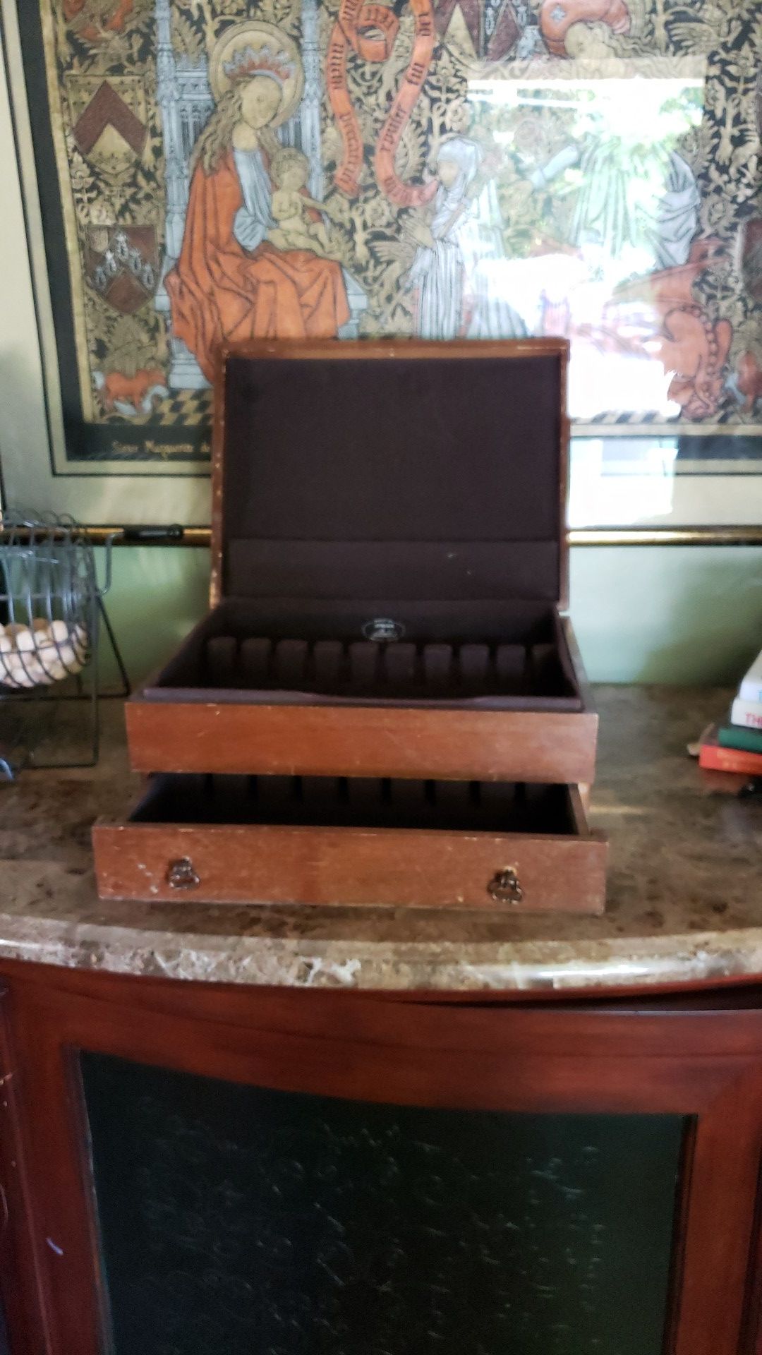 Old wood Silverware box for Sale in Spokane, WA OfferUp