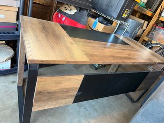 Desk and storage cabinet