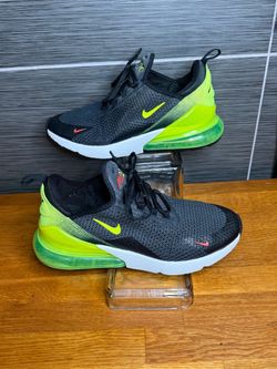 Nike Air Max 270 Black Volt Sneakers SIZE 7Y