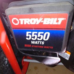 Troy Bilt 5500 Watts Generator 8550 Starting Watts 10hp 5gallon Tank Brand New Never Use
