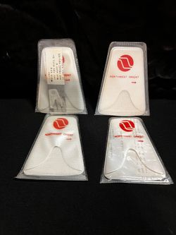 The Items In The Image Are 4 Vintage “NORTHWEST ORIENT AIRLINES” Travelers Cloth Brush/Lint Remover from 1961