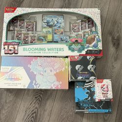 New Sealed Pokemon Phantasmal Flames Booster Box Gold Charizard Blooming Waters 151 Boot Etb Prismatic SPC