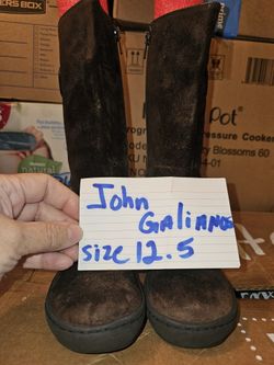 John Galliano Suede Boots for Girls