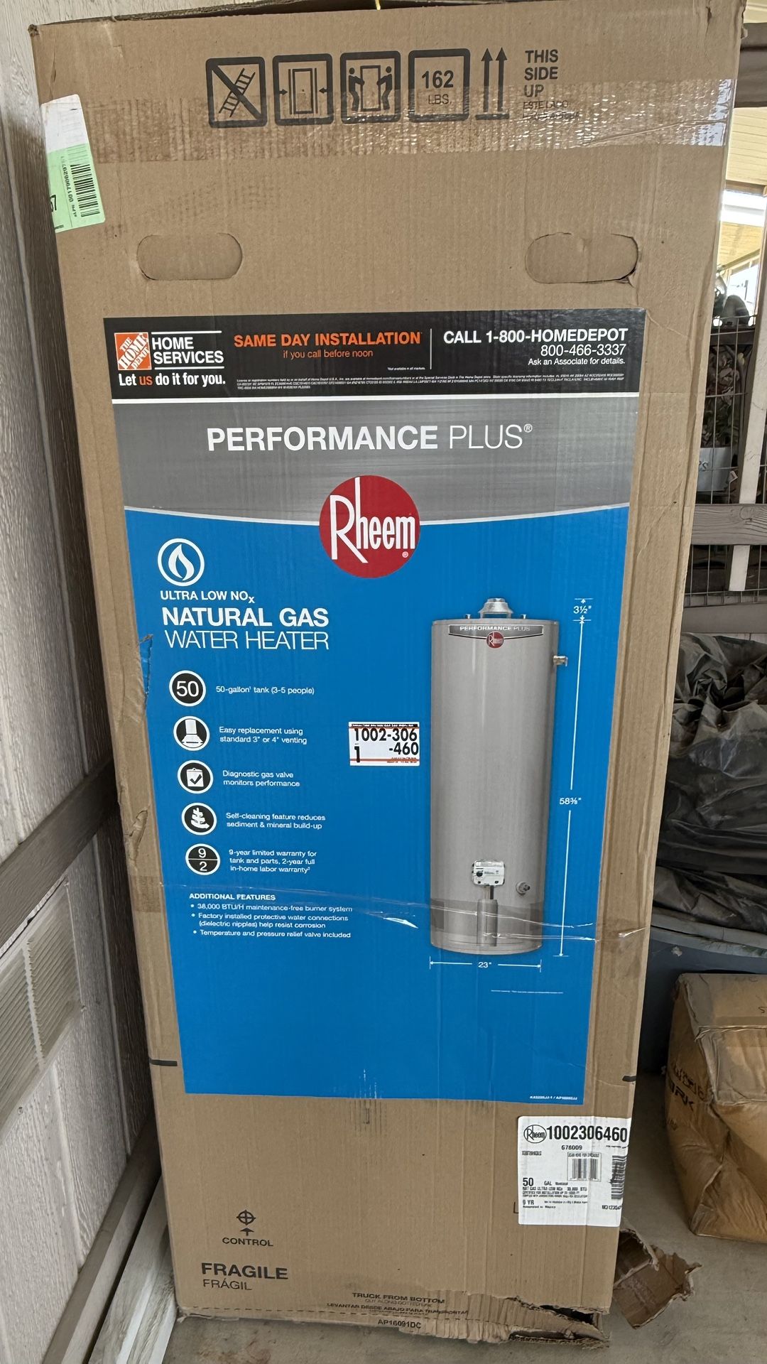 Rheem 50 Gal. Natural Gas Water Heater
