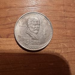 1987 Madero $500 Peso Coin