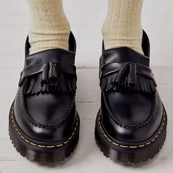 Dr Martens ADRIAN WOVEN TASSEL LOAFER CARRARA NWT