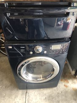 LG dryer with pedestals