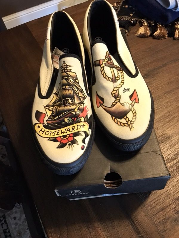 Sailor jerry slip on converse size 13