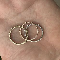 14k Danity Band With Diamond Accents  