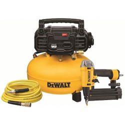 6 Gal. 165 PSI18-Gauge Brad Nailer and Heavy-Duty Pancake Electric Air Compressor Combo Kit