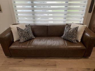 PERFECT CONDITION! Modern Leather Sofa (brown)