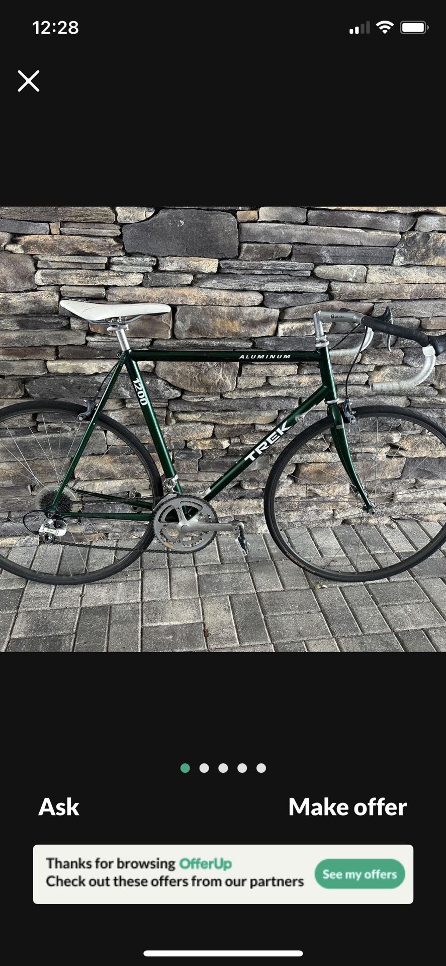 Trek 1200 Road bike 58”