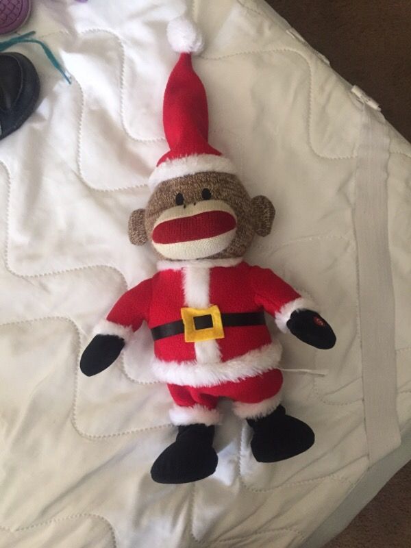 Dancing and singing Christmas monkey