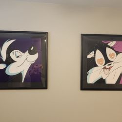 Warner Bros Pepe Le Pew and Penelope Lithographs
