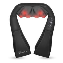 Snailax Shiatsu Neck and Shoulder Massager - Back Massager with Heat, Deep Kneading Electric Massage Pillow for Neck, Back, Shoulder,Foot,Body
