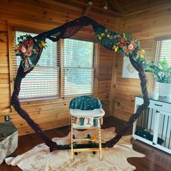 Hexagonal Wood Wedding Arch 