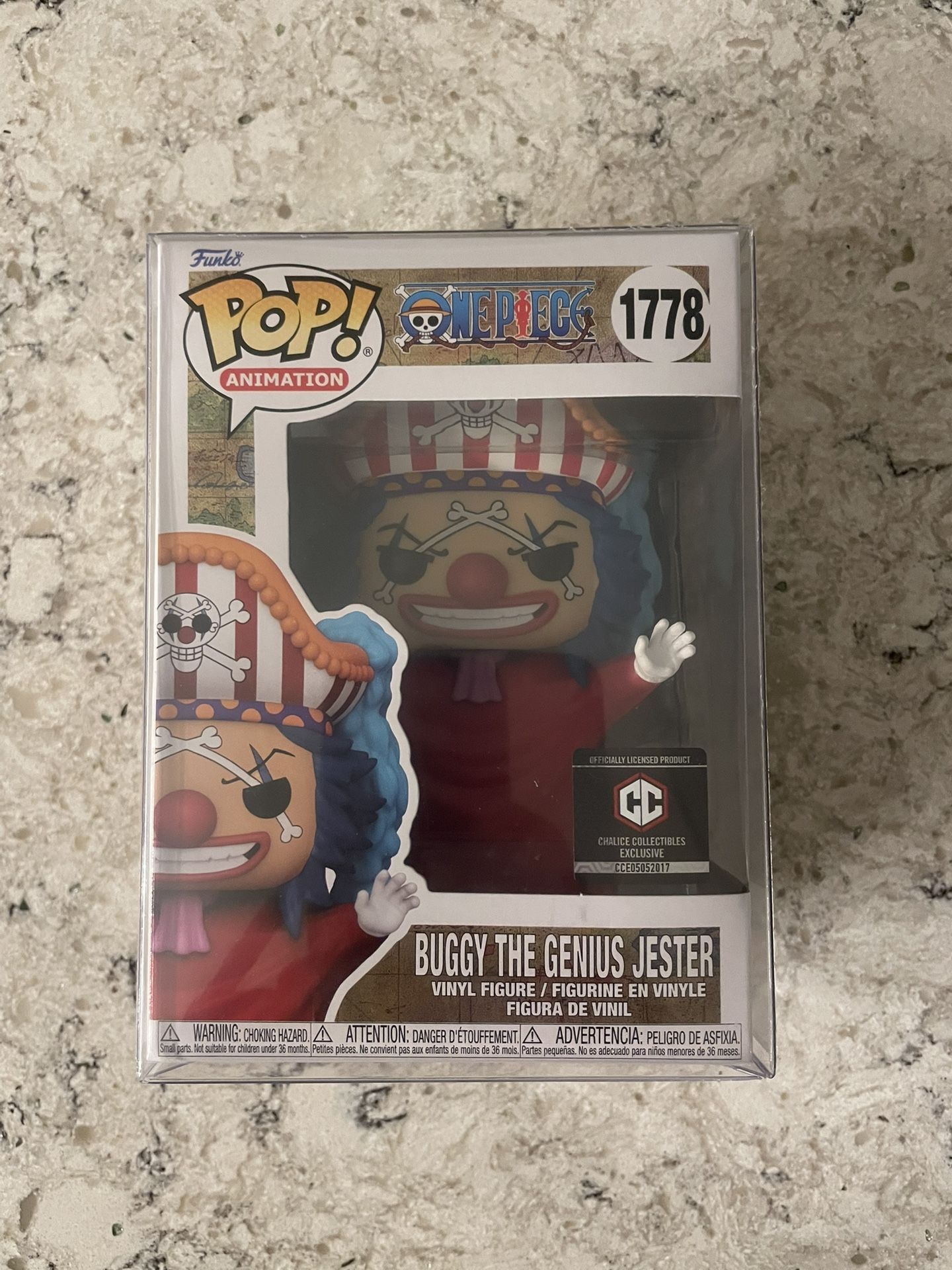 Funko Pop! One Piece Buggy the Genius Jester #1778 Chalice Exclus. W/ Protector