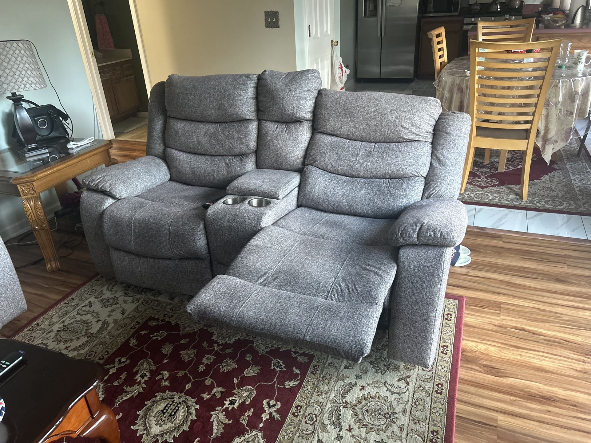 Grey Love Seat