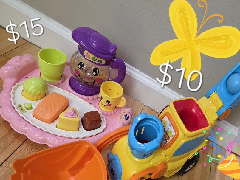 VTech Pretty Party Playset, Pop-a-Balls Bulldozer, and More Toys