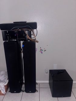 Polk t series home theater system and maratnz av receiver