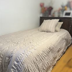 Twin Bed Frame Storage + Free Mattress Foundation