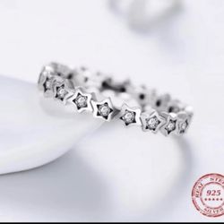 Star Eternity Band 925 Sz 7,8,9