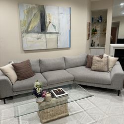 Gray Rowena Right Cuddler Sectional Sofa