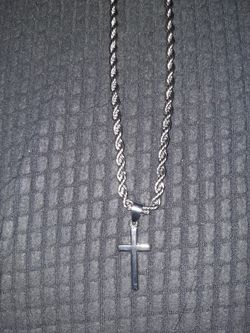 Rope Necklace With Cross